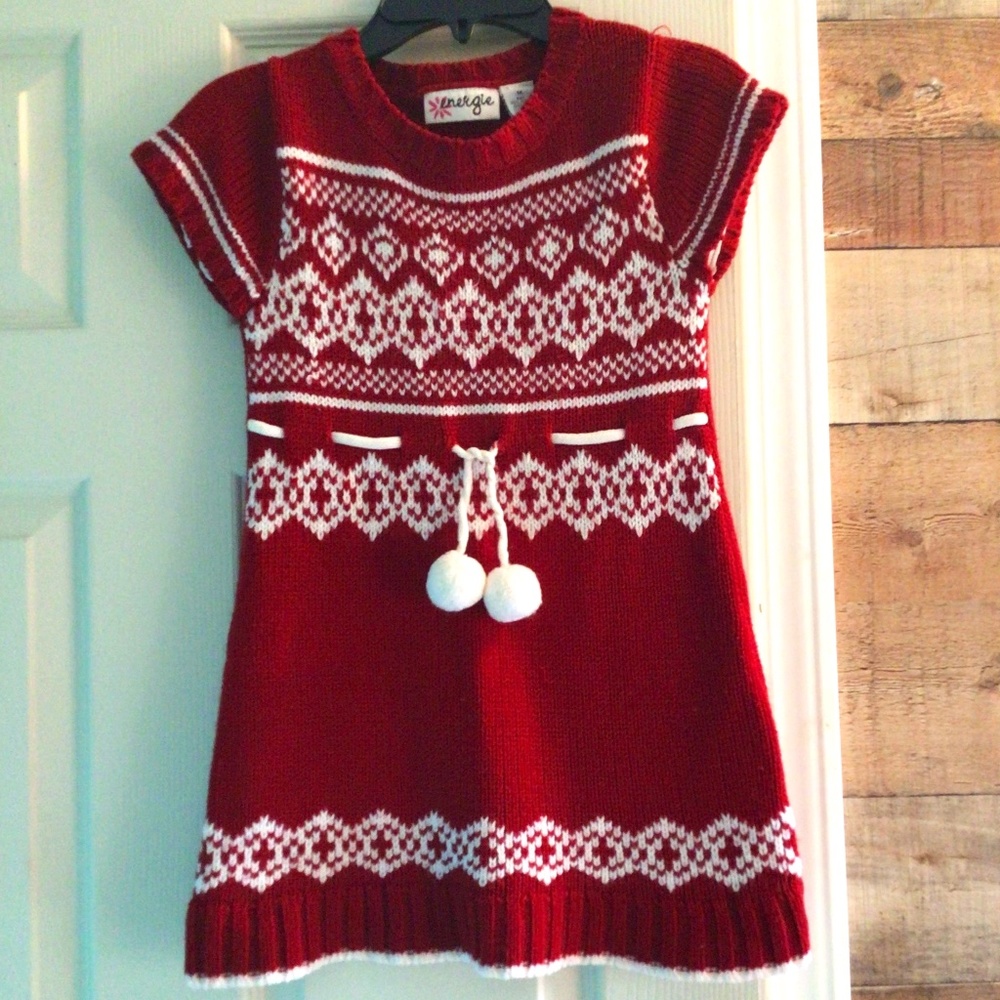 Girls medium dress, red